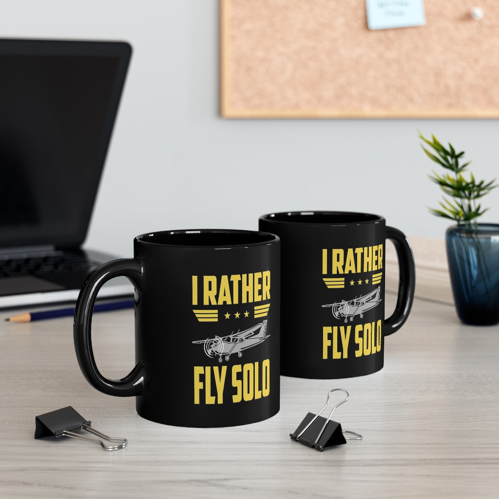 I RATHER FLY SOLO DESIGNED - MUG Printify