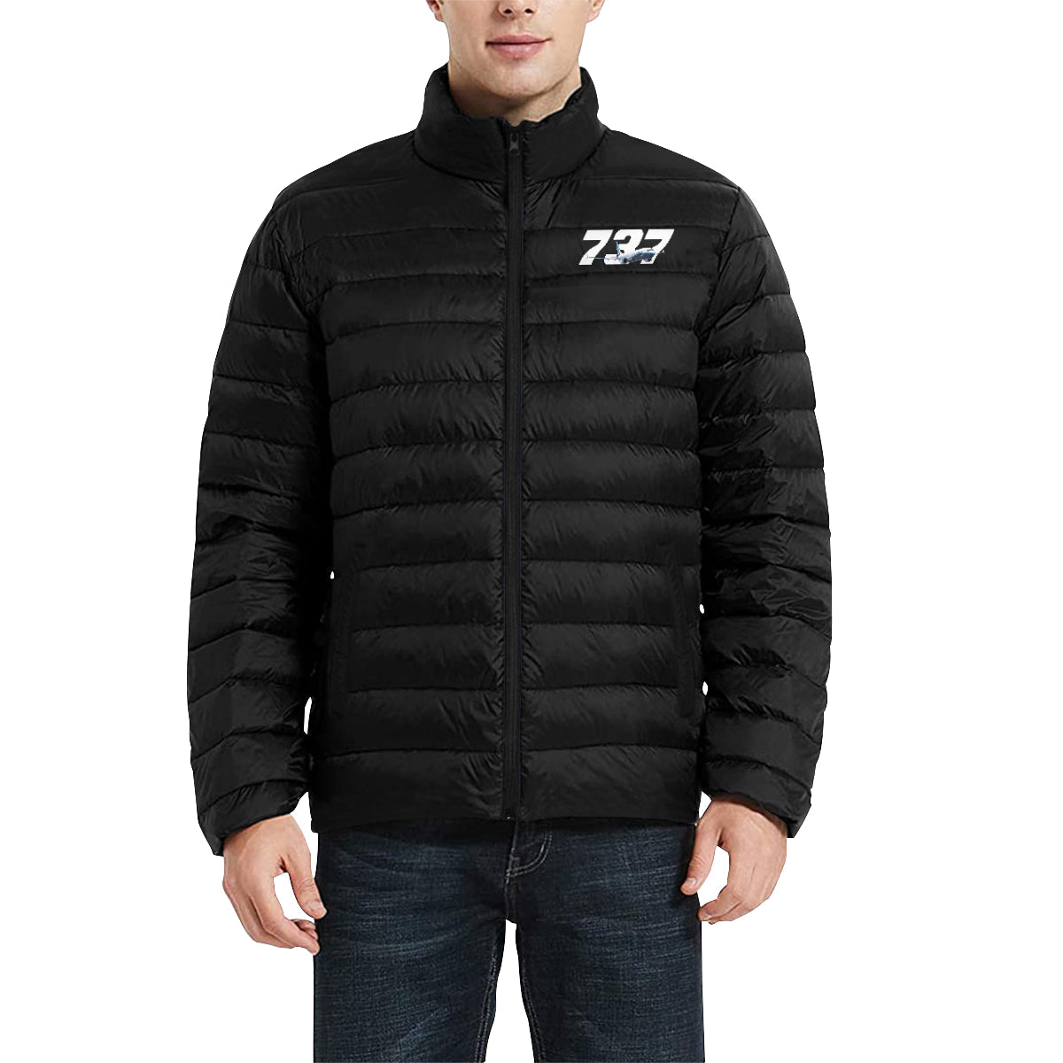 BOEING 737 Men's Stand Collar Padded Jacket e-joyer