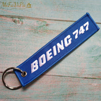 Thumbnail for 1 PC BOEING 747 KEYCHAIN NEW FASHION TRINKET PHONE STRAP BLACK EMBROIDERY - PILOTSX