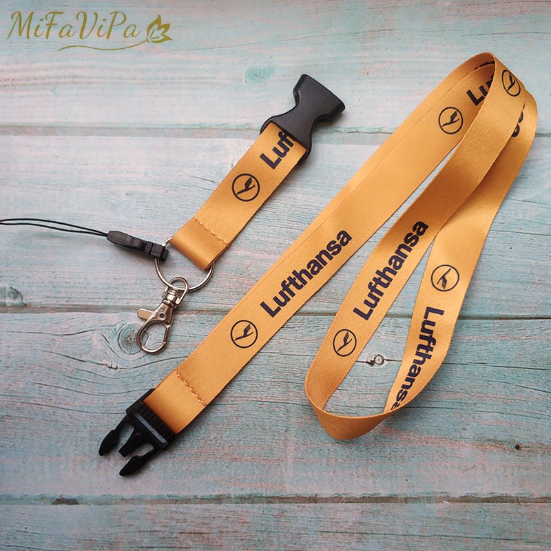 1 PC LUFTHANSA LANYARD CHAVEIRO KEY CHAIN - PILOTSX