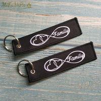 Thumbnail for 1 PSC EMBROIDERY FAMILY INFINITY LOVE KEYCHAIN - PILOTSX