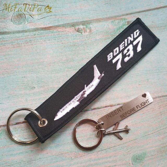 1 SET BOEING 737 EMBROIDERY KEY CHAIN - PILOTSX