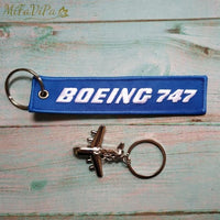 Thumbnail for 1 SET BOEING 747 EMBROIDERY KEY CHAIN - PILOTSX