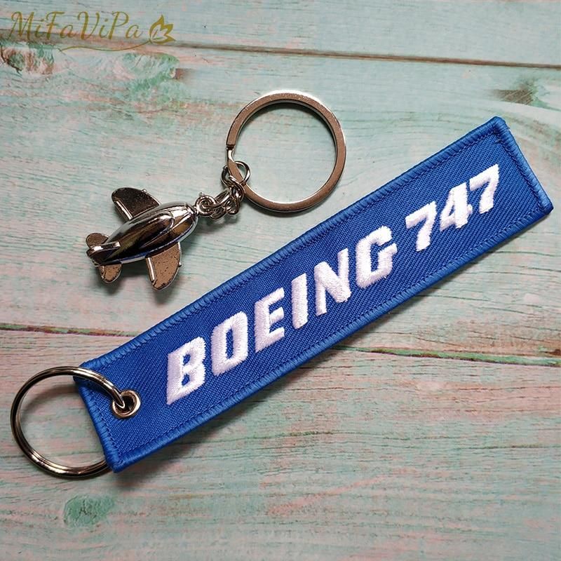 1 SET BOEING 747 EMBROIDERY KEY CHAIN - PILOTSX