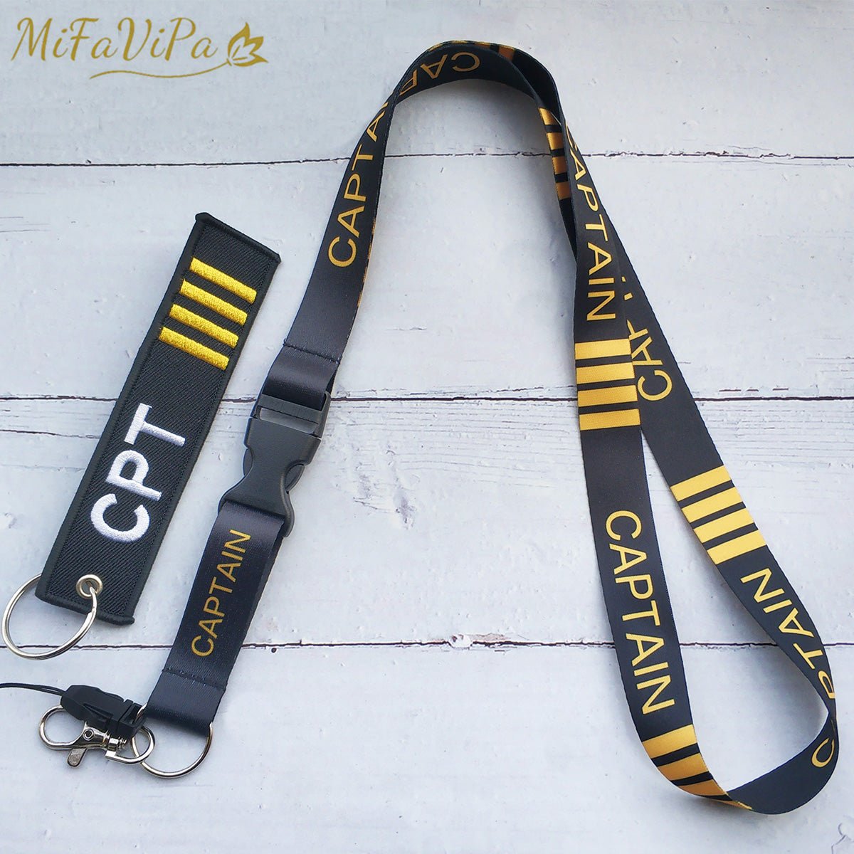 1 SET CAPTAIN LANYARDS NECK STRAP KEY CHAIN - PILOTSX