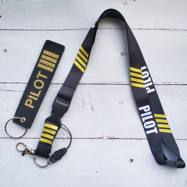 1 SET ENGINEER LANYARDS NECK STRAP PHONE KEY CHAIN - PILOTSX