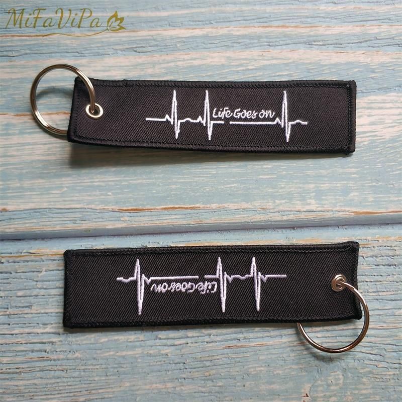 10 PCS EMBROIDERY HEARTBEAT KEYCHAIN - PILOTSX