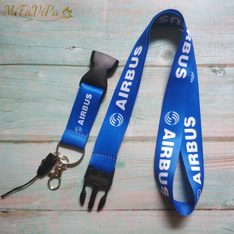 100 PCS AIRBUS LANYARDS NECK STRAP CHAVEIRO KEY CHAIN - PILOTSX