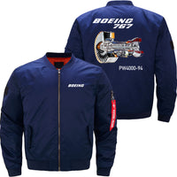 Thumbnail for Boeing 767 Pratt & Whitney PW4000-94 Ma-1 Bomber Jacket Flight Jacket Aviator Jacket THE AV8R