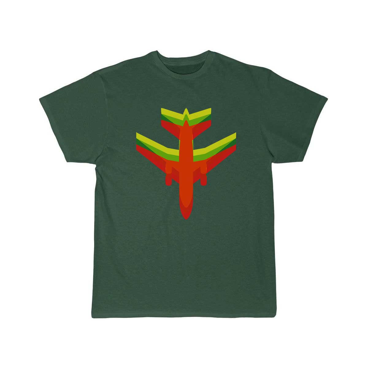 Multi Colored Jet Airplane in Motion T Shirt THE AV8R