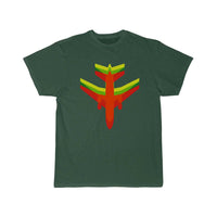 Thumbnail for Multi Colored Jet Airplane in Motion T Shirt THE AV8R