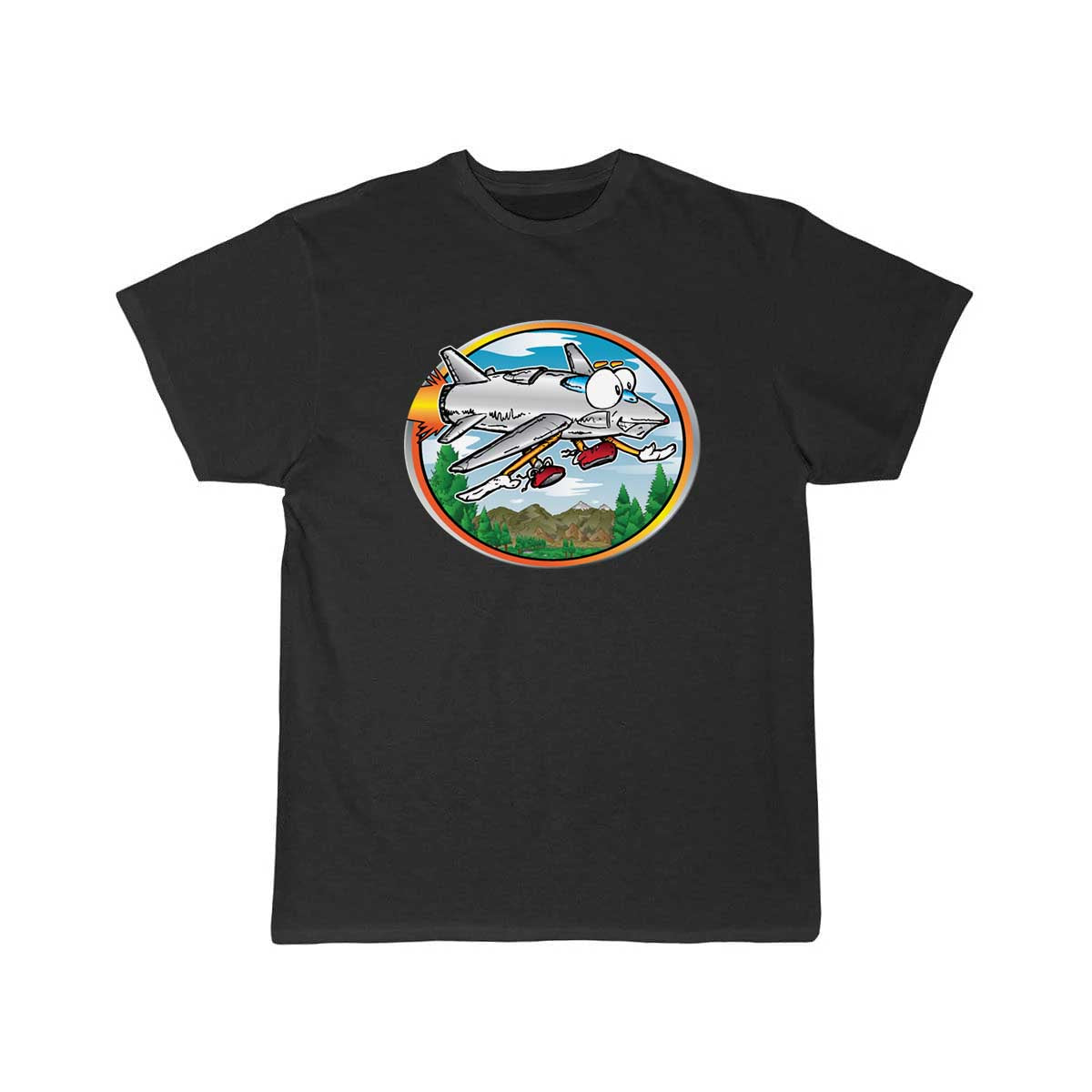 Cartoon Jet Flying T Shirt THE AV8R