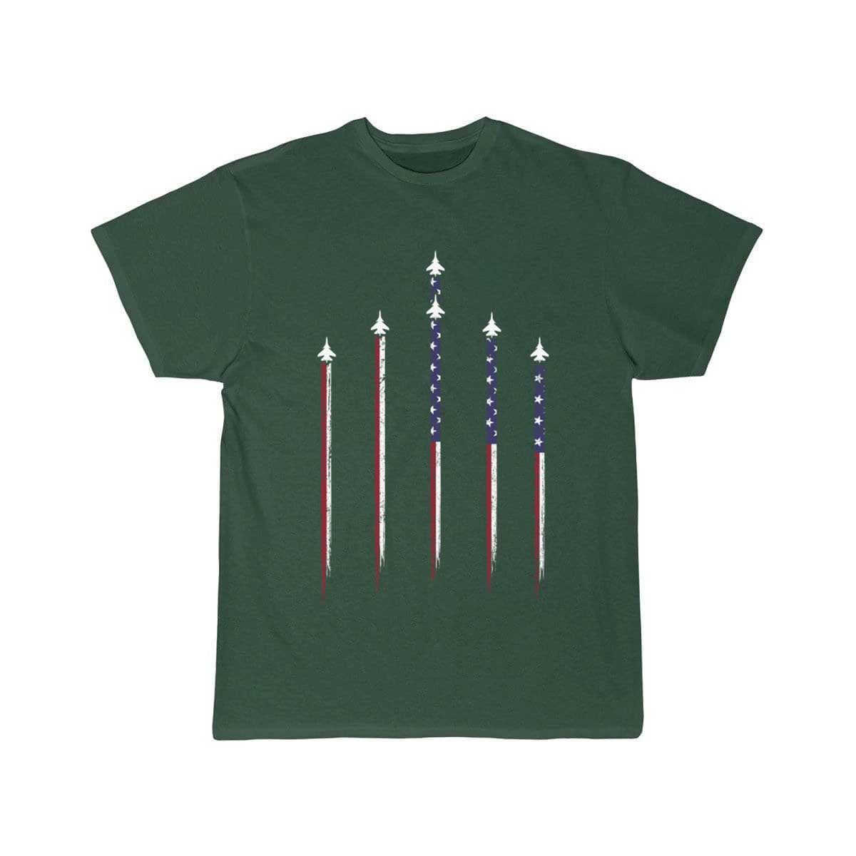 Jet US Flag, Jets Flying, Patriotic USA T Shirt THE AV8R