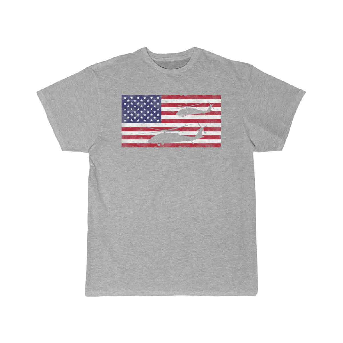 Helicopter American Flag Pilot Helicopter T-Shirt THE AV8R