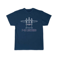 Thumbnail for P 38 Lightning Fighter Aircraft Carrier Aviation T-SHIRT THE AV8R