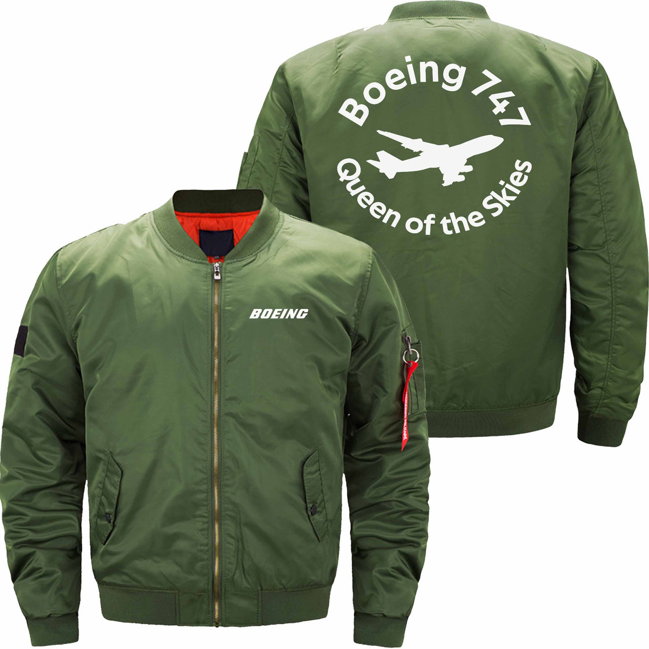 Boeing 747 THE QUEEN OF THE SKIES Ma-1 Bomber Jacket Flight Jacket Aviator Jacket THE AV8R