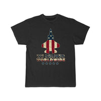 Thumbnail for We Deliver Worldwide USA Military Fighter Jet T Shirt THE AV8R