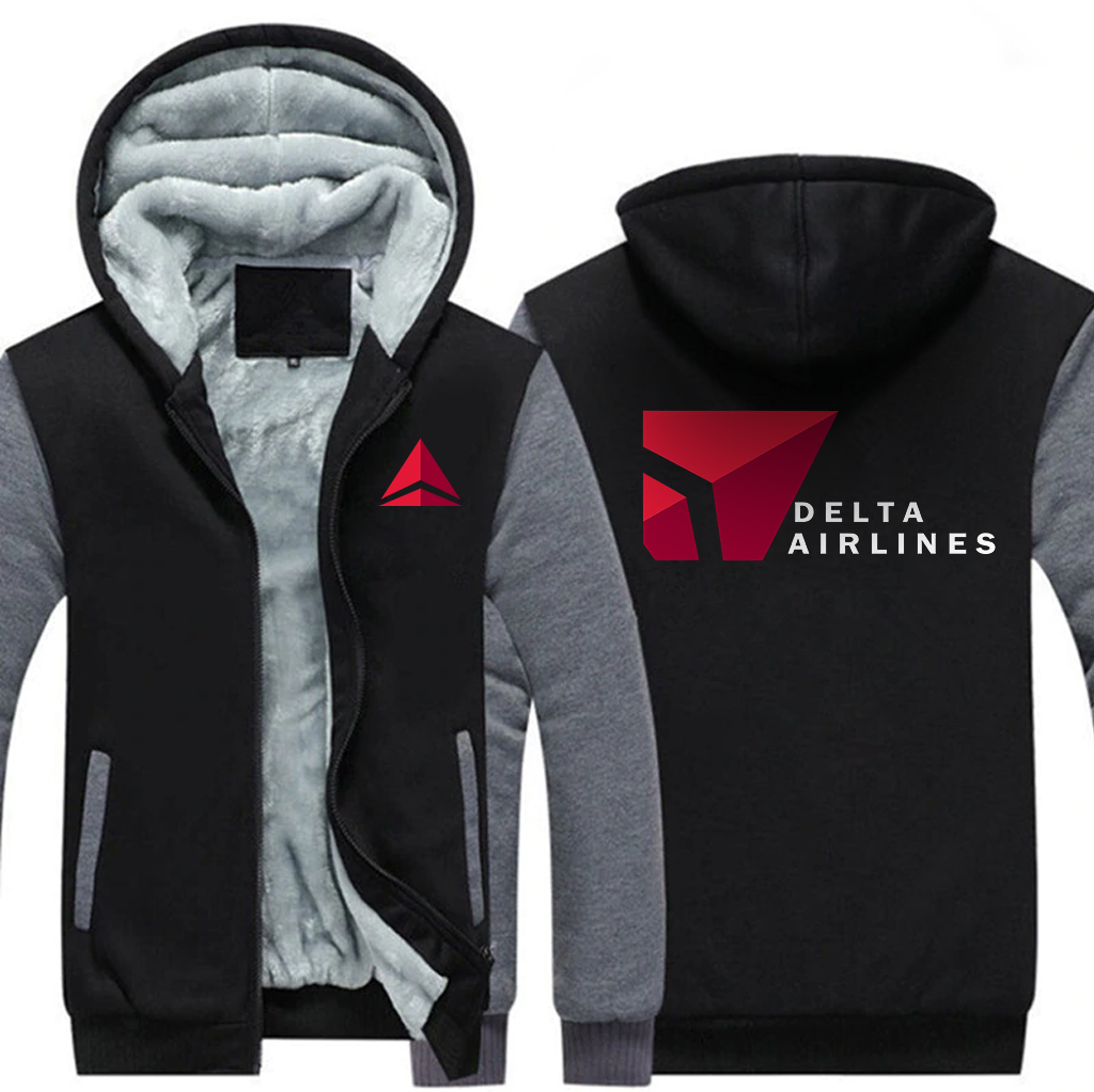 DELTA AIRLINES  JACKETS FLEECE SWEATSHIRT