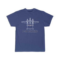 Thumbnail for P 38 Lightning Fighter Aircraft Carrier Aviation T-SHIRT THE AV8R