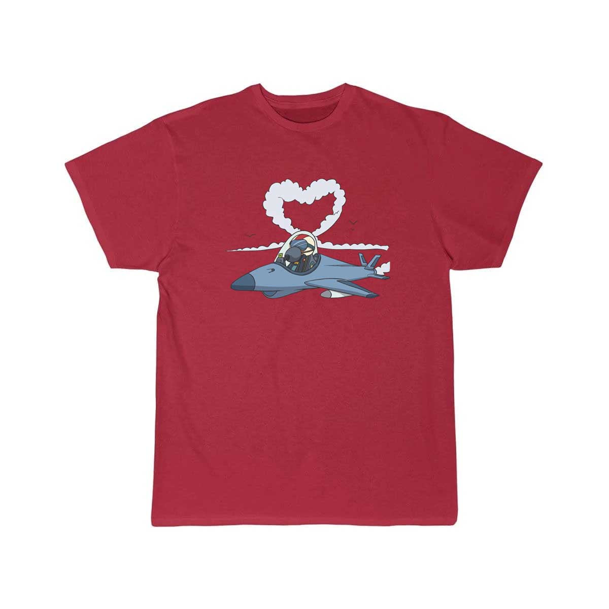 Jet pilot flies heart with plane T Shirt THE AV8R