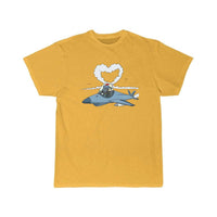 Thumbnail for Jet pilot flies heart with plane T Shirt THE AV8R