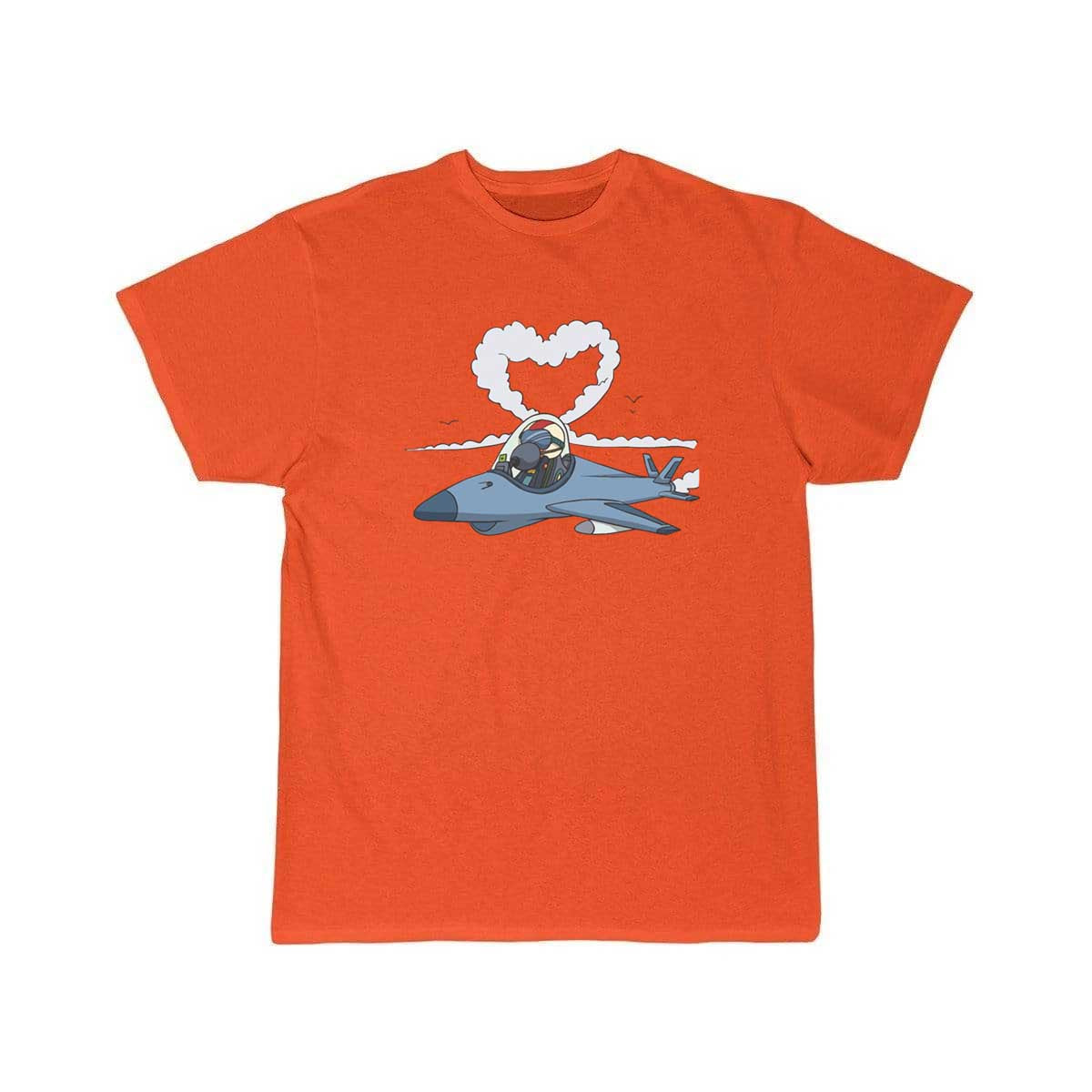 Jet pilot flies heart with plane T Shirt THE AV8R