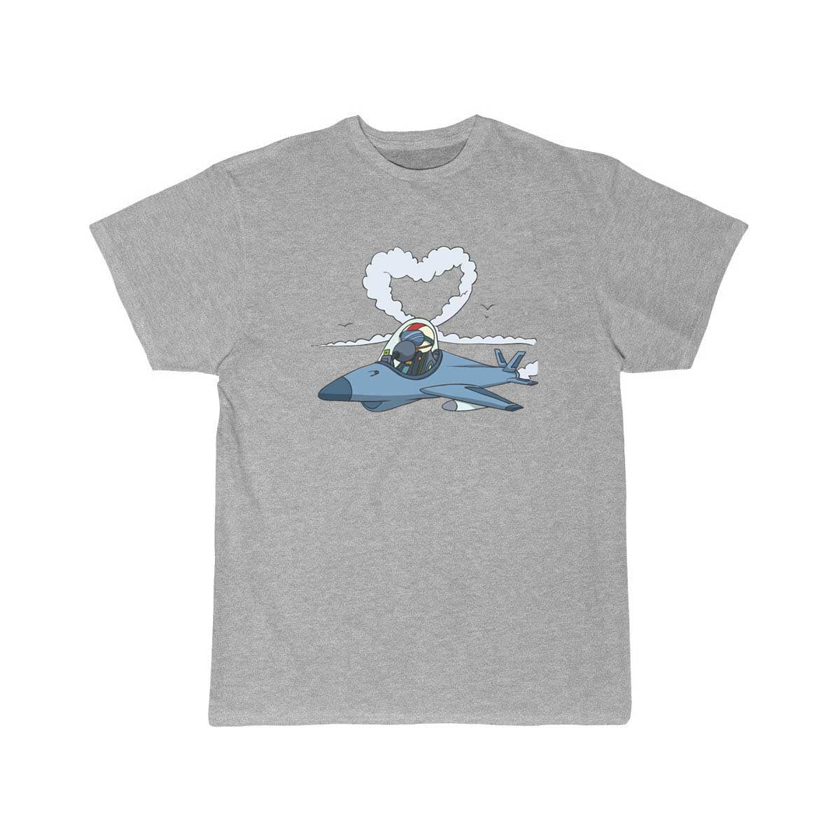 Jet pilot flies heart with plane T Shirt THE AV8R