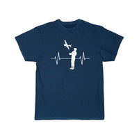 Thumbnail for Model Flying Model Maker Airplane EKG Line T-SHIRT THE AV8R