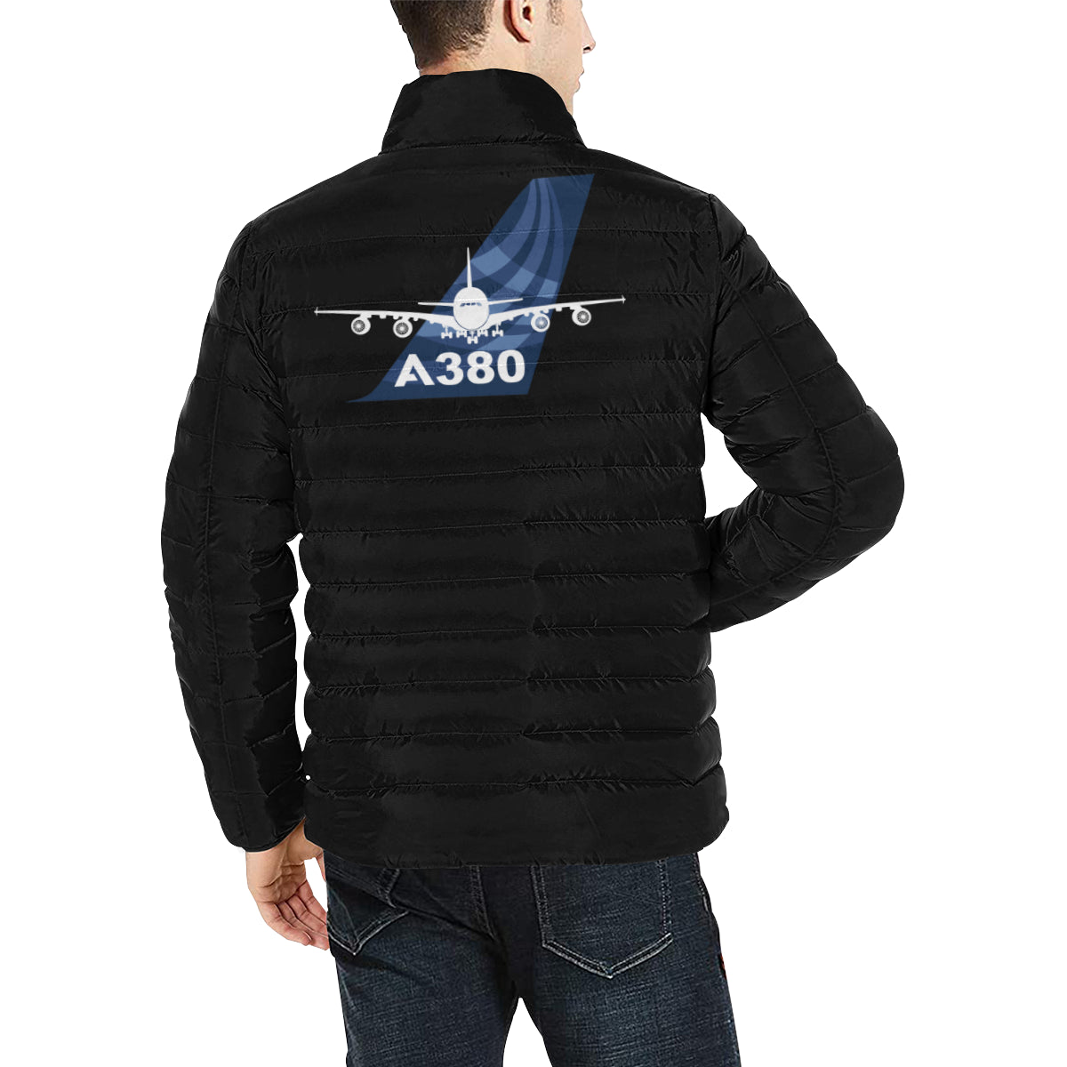 Airbus A380 Men's Stand Collar Padded Jacket e-joyer