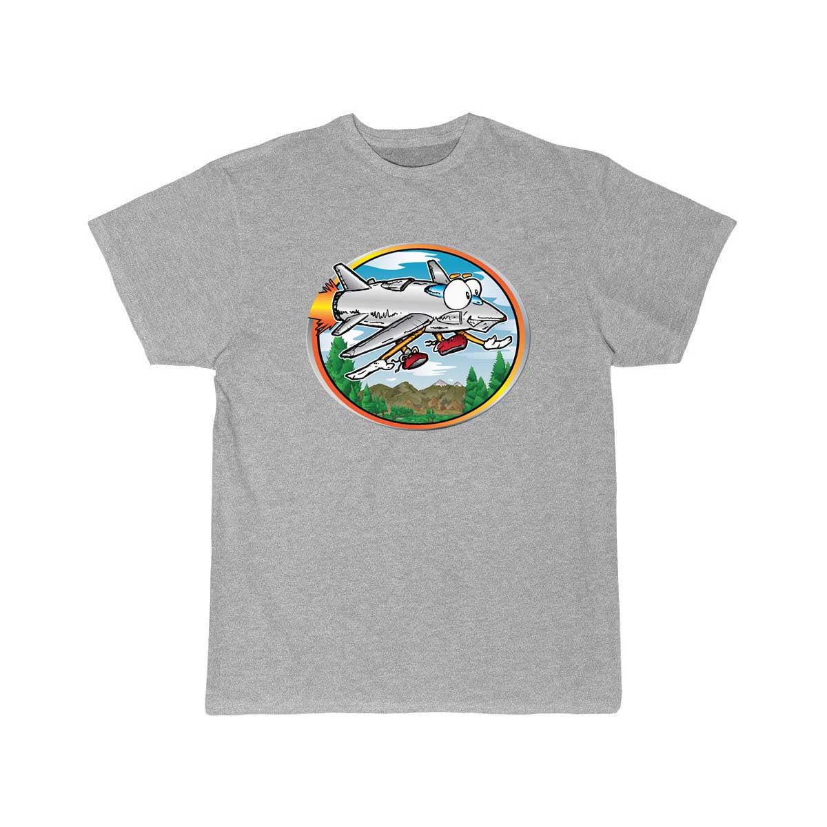 Cartoon Jet Flying T Shirt THE AV8R