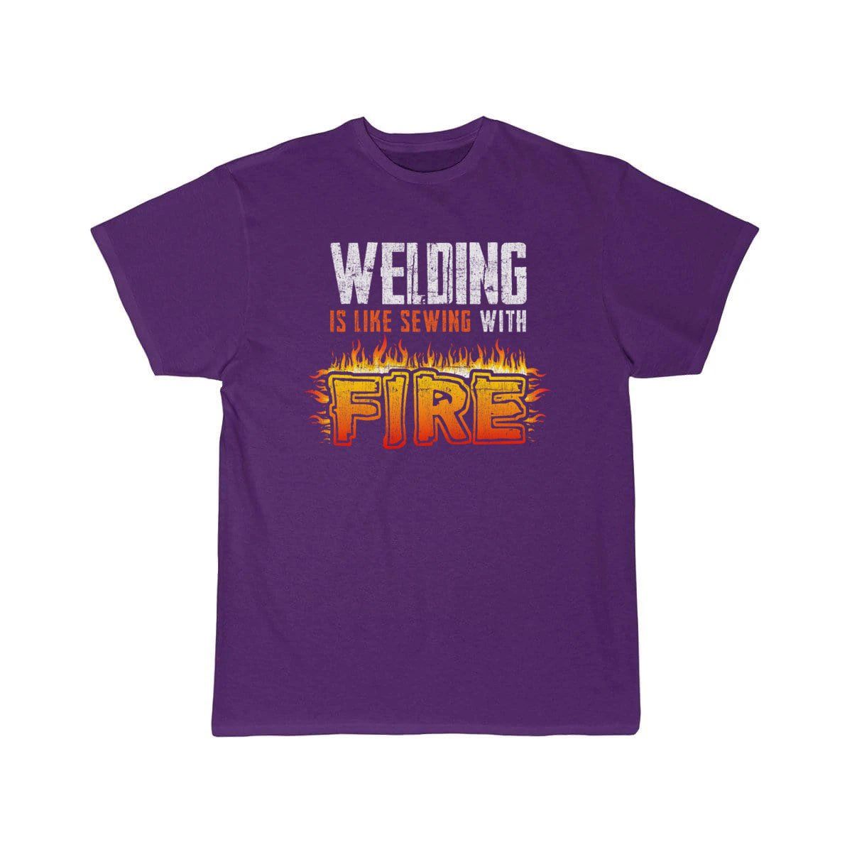 Welding Is Like Sewing With Fire Welder Mechanic  T-Shirt THE AV8R