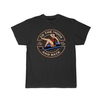 Thumbnail for Old School Hot Rod To the Moon & Back Retro Pin  T-Shirt THE AV8R