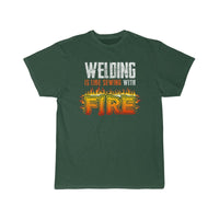 Thumbnail for Welding Is Like Sewing With Fire Welder Mechanic  T-Shirt THE AV8R