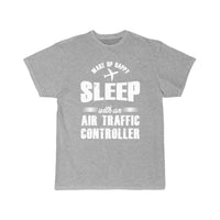 Thumbnail for Wake Up Happy Atc Work Line Art Aviation T-SHIRT THE AV8R