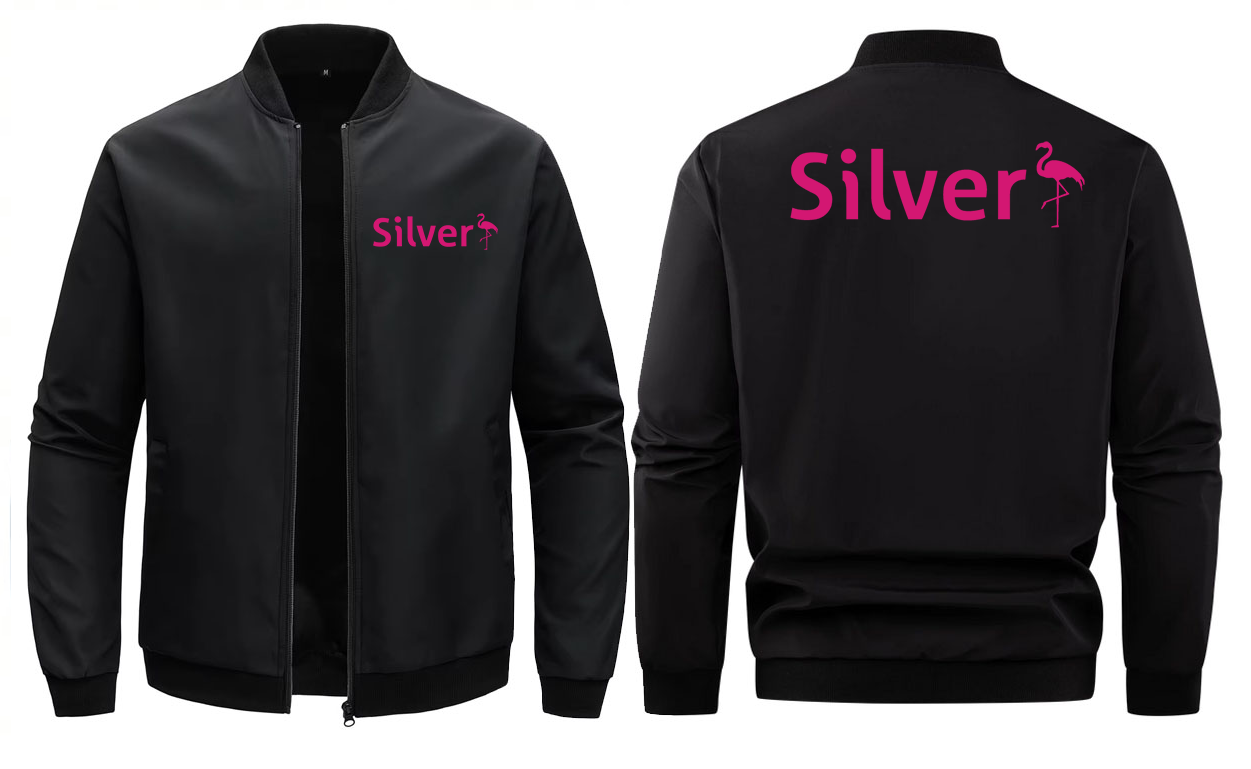 SILVER  LOOSE SOLID COLOR JACKET