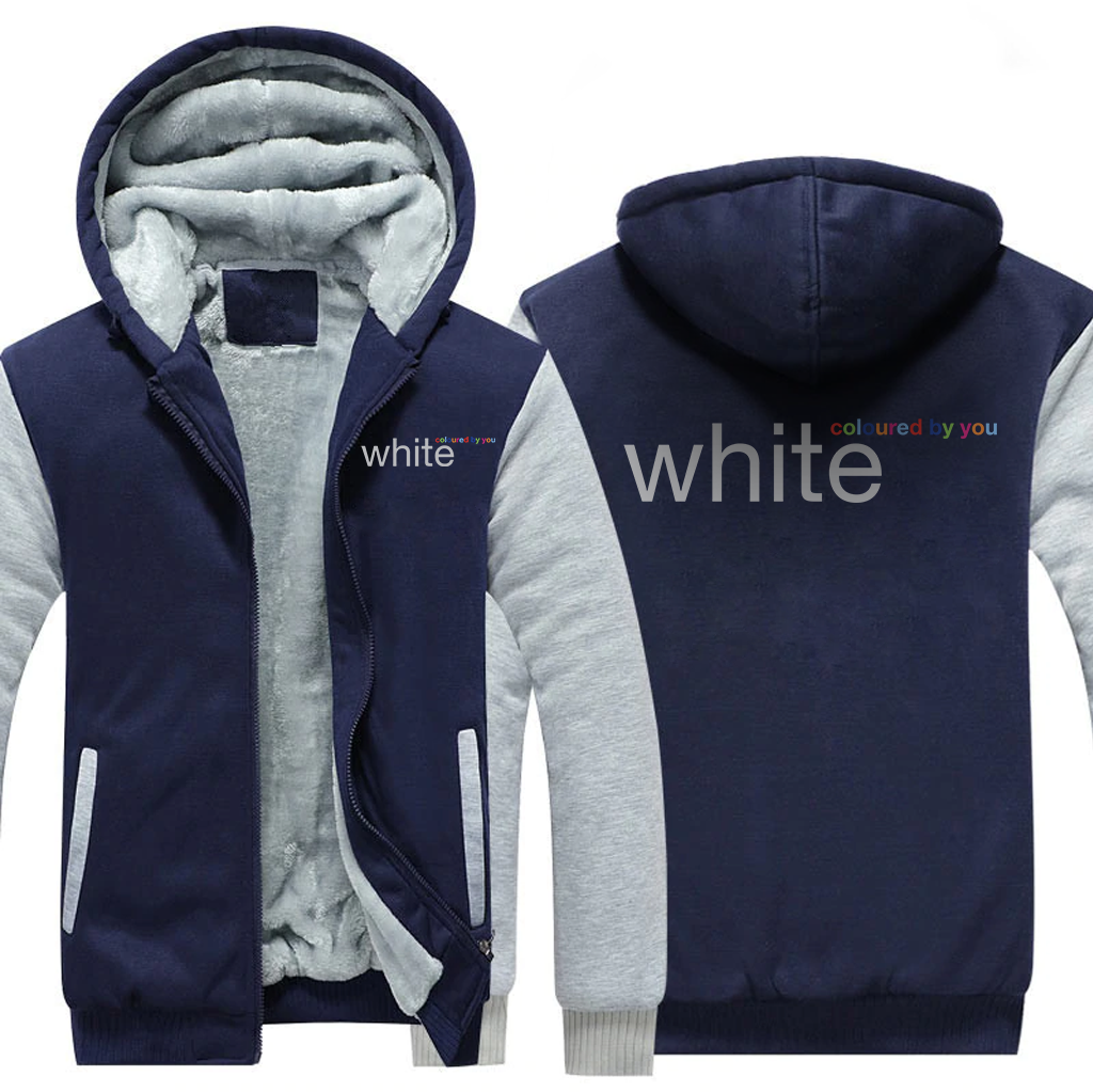 WHITE AIRLINES JACKETS FLEECE SWEATSHIRT