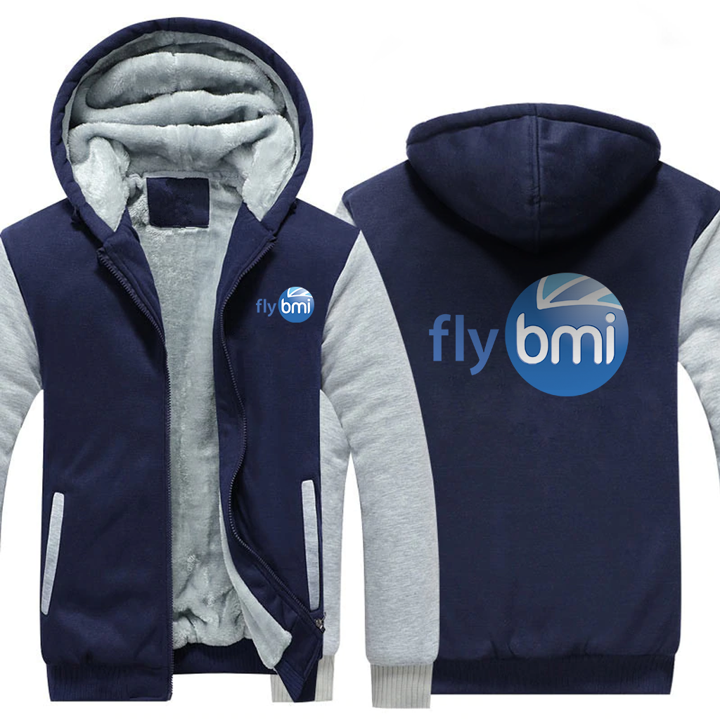 FLY BMI AIRLINES  JACKETS FLEECE SWEATSHIRT