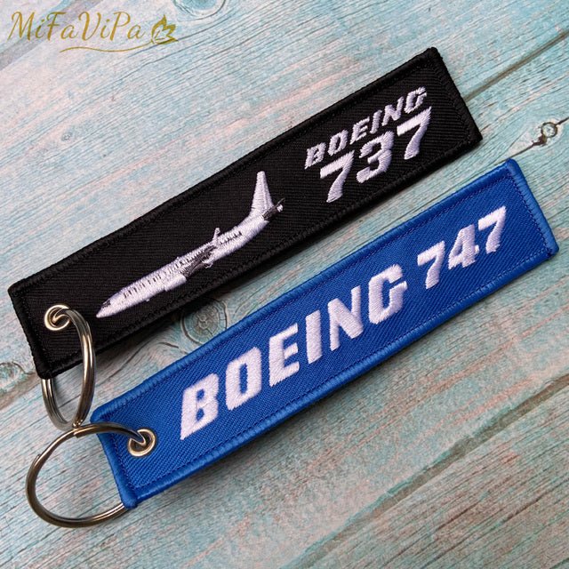 2 PC BOEING 747 FASHION TRINKET KEYCHAIN PHONE STRAP AVIATION RED KEY CHAINS - PILOTSX