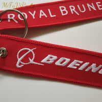 Thumbnail for 2 PCS A ROYAL BRUNEI B BOEING 787 EMBROIDERY KEY CHAINS - PILOTSX