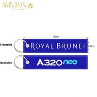 Thumbnail for 2 PCS A ROYAL BRUNEI SIDE B A320 EMBROIDERY KEY CHAIN - PILOTSX