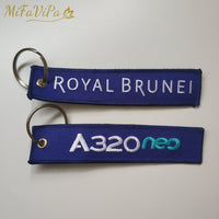 Thumbnail for 2 PCS A ROYAL BRUNEI SIDE B A320 EMBROIDERY KEY CHAIN - PILOTSX