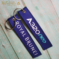 Thumbnail for 2 PCS A ROYAL BRUNEI SIDE B A320 EMBROIDERY KEY CHAIN - PILOTSX