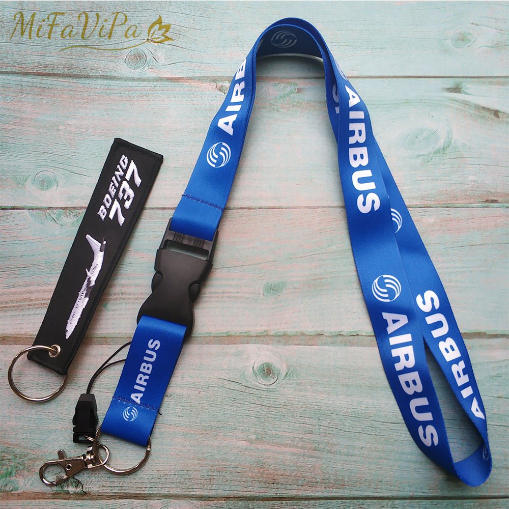 2 PCS AIRBUS A320 SLEUTELHANGE CESSNA KEYCHAIN AIRBUS NECK STRAP - PILOTSX