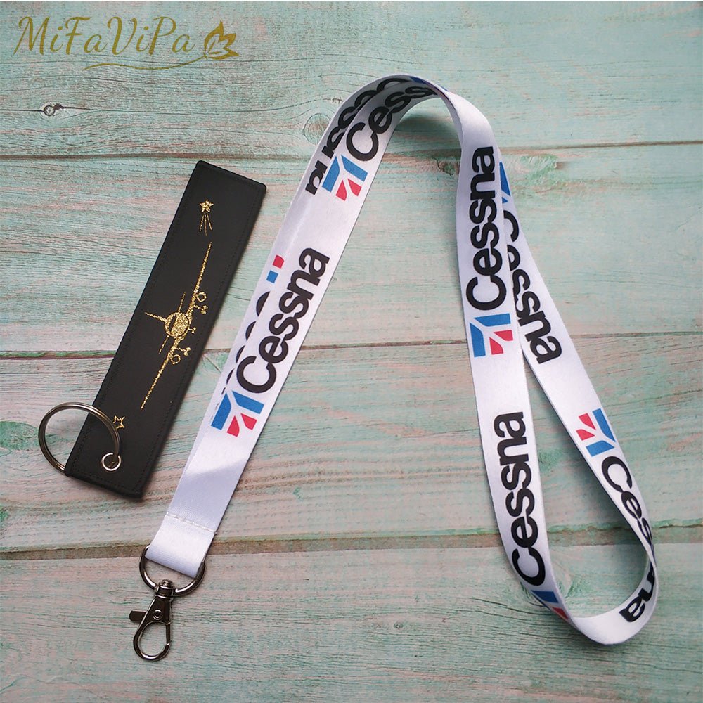 2 PCS AIRBUS A320 SLEUTELHANGE CESSNA KEYCHAIN AIRBUS NECK STRAP - PILOTSX