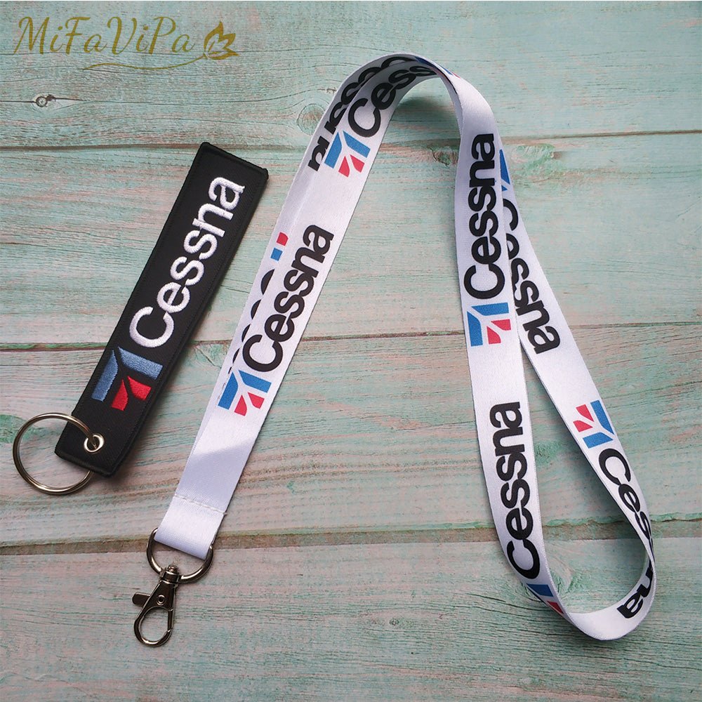 2 PCS AIRBUS A320 SLEUTELHANGE CESSNA KEYCHAIN AIRBUS NECK STRAP - PILOTSX