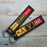 Thumbnail for 2 PCS AV8R KEYRING EAT SLEEP FLY KEYCHAIN - PILOTSX