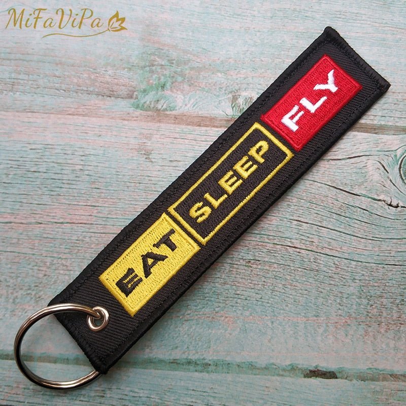 2 PCS AV8R KEYRING EAT SLEEP FLY KEYCHAIN - PILOTSX