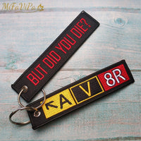 Thumbnail for 2 PCS AV8R SLEUTELHANGER EMBROIDERY FUNNY KEYCHAIN - PILOTSX