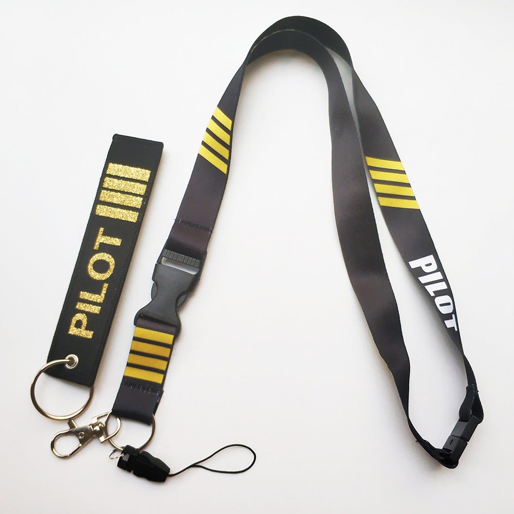 2 PCS BLACK BOEING 737 SLEUTELHANGE KEYCHAIN - PILOTSX