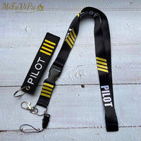 Thumbnail for 2 PCS BLACK PILOT SLEUTELHANGE KEYCHAIN AIRBUS NECK STRAP AIRPLANE - PILOTSX